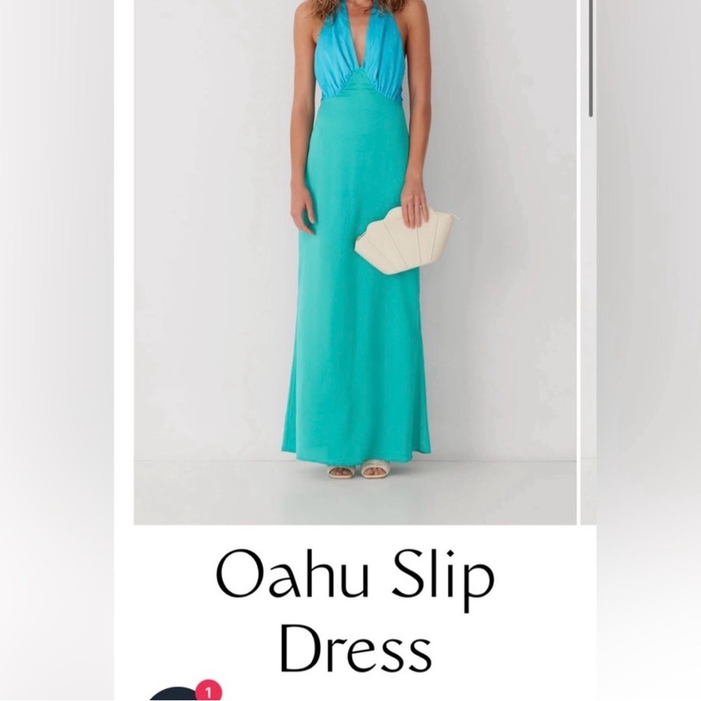 The Wolf Gang Oahu Turquoise Slip Dress size small.  NWT